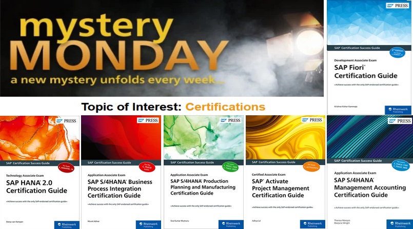 Mystery Monday Certifications books
