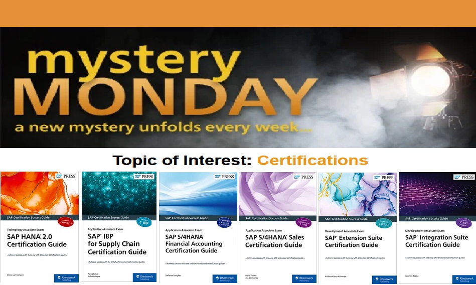 Mystery Monday - Certifications