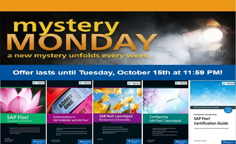 Mystery Monday 14.10.2024 - User Experience with SAP Fiori