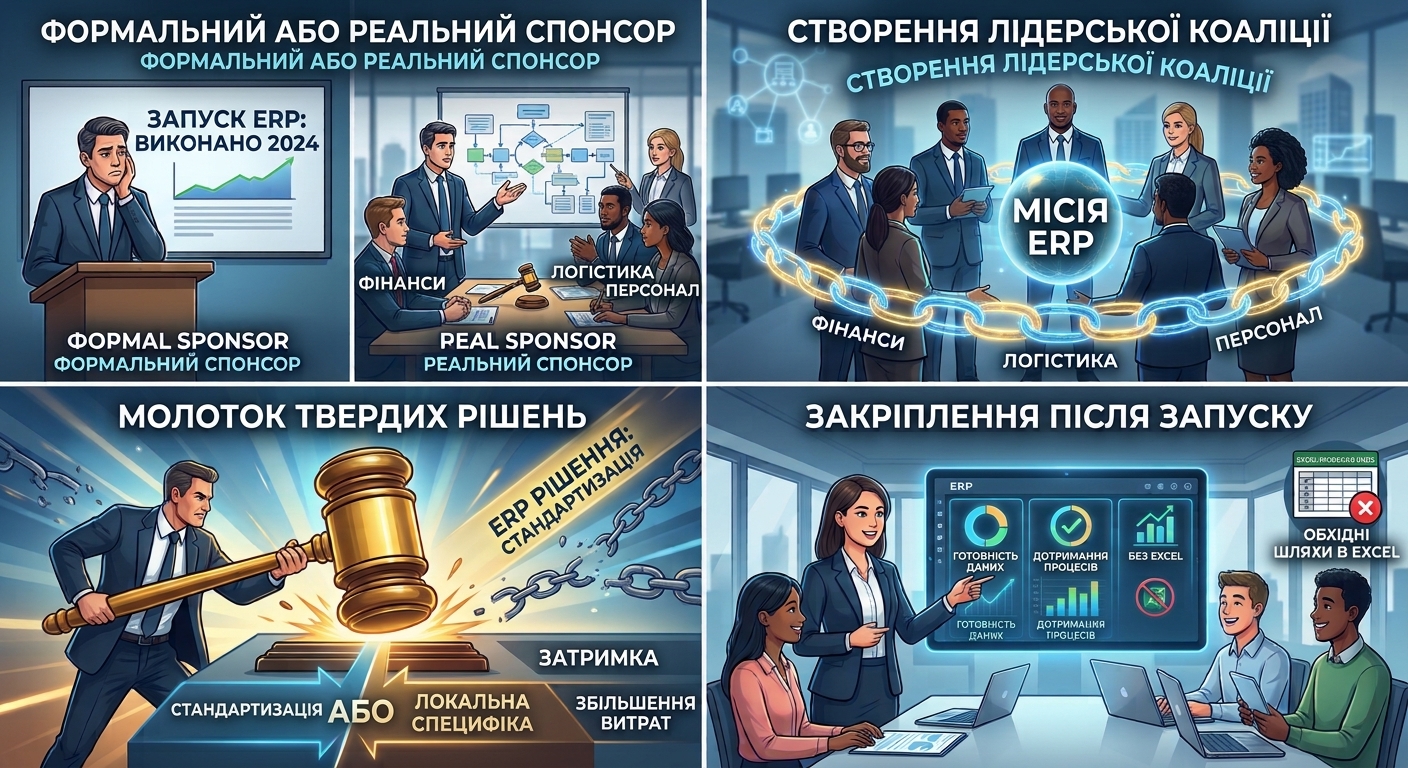 Критична роль  - Спонсор трансформації. 